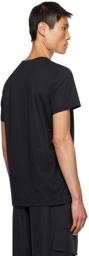 Balmain Black Flocked T-Shirt