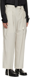 sacai Off-White Cotton Typewriter Trousers
