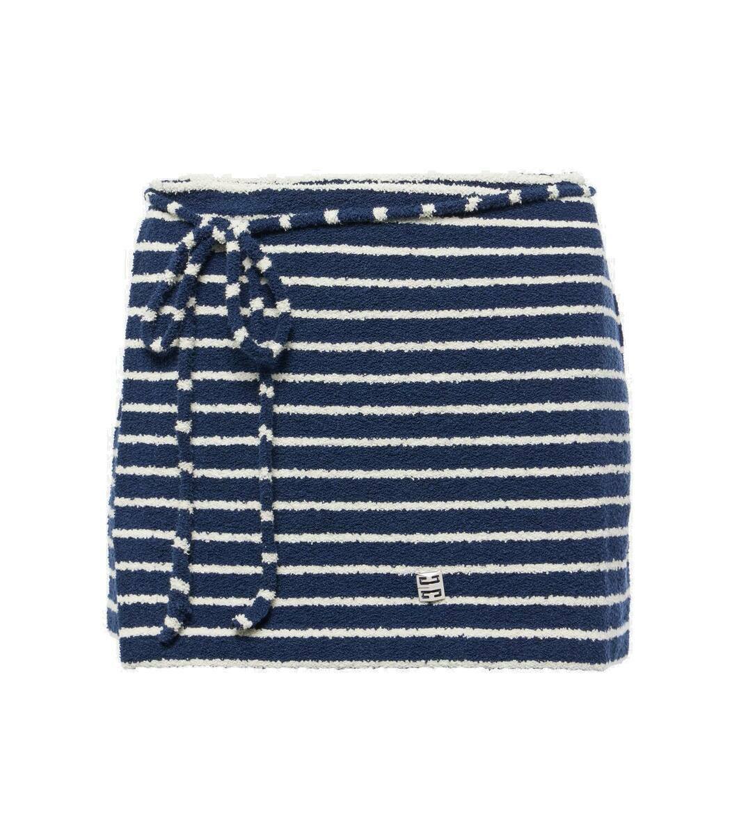 Givenchy Striped cotton-blend terry wrap skirt Givenchy