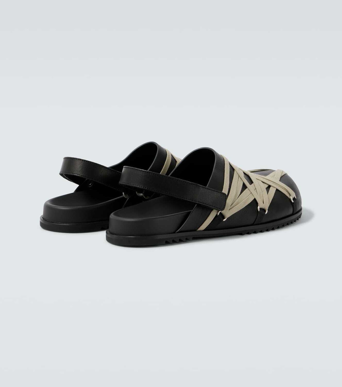 Rick Owens Megalace Mule leather clogs
