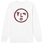 Olaf Hussein Men's Long Sleeve Face T-Shirt in White