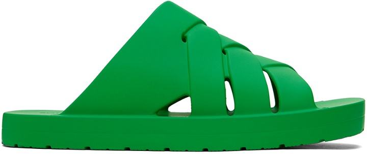 Photo: Bottega Veneta Green Rubber Sandals