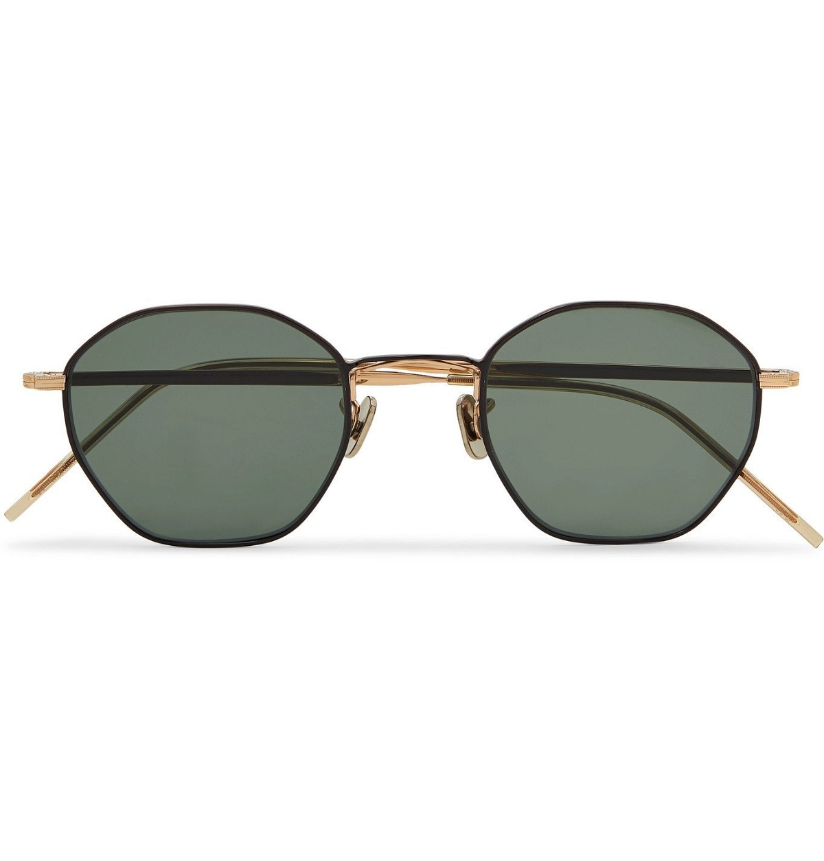 Eyevan 7285 - Octagon-Frame Gold-Tone and Titanium Sunglasses