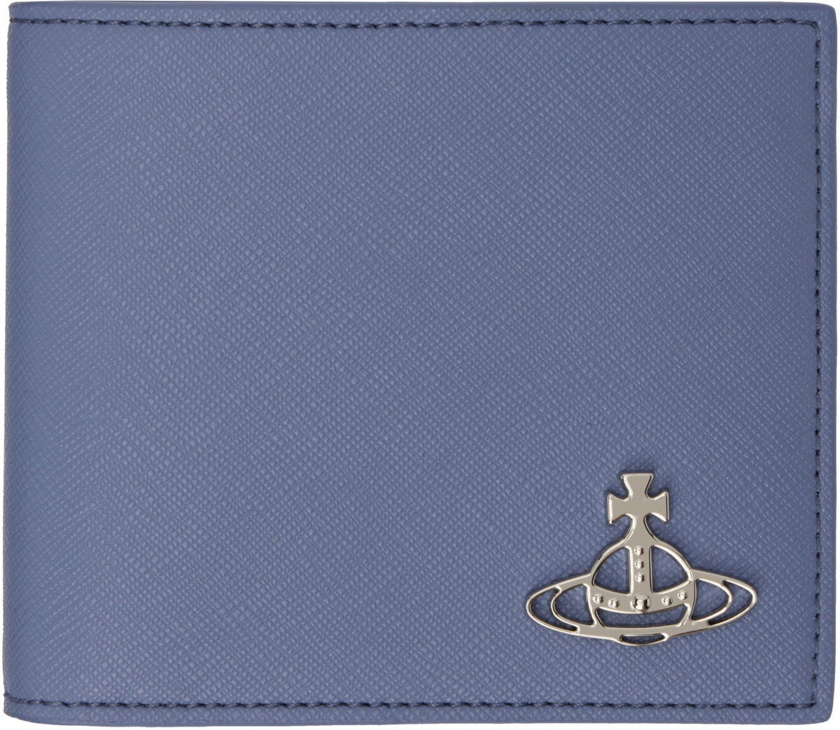 Wallet Color:blue Vivienne Westwood Blue Billfold Wallet Vivienne Westwood