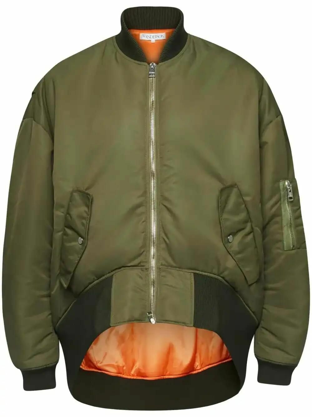 JW Anderson Green High-Low Bomber Jacket JW Anderson