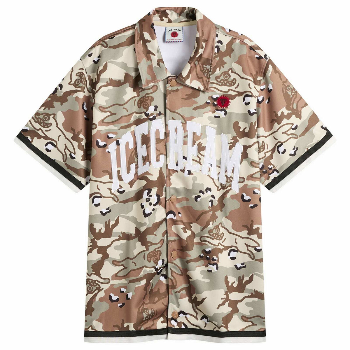 ICECREAM Men's Choc Chip Baseball Jersey in Camo
