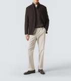 Agnona Cashmere, wool, and silk half-zip sweater