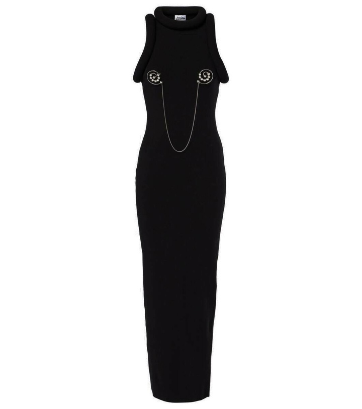 Photo: Jean Paul Gaultier 3D embellished jersey maxi dress