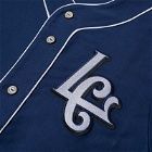 Late Checkout LC White Baseball Shirt in Navy