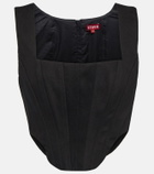 Staud - Kai halterneck cotton crop top