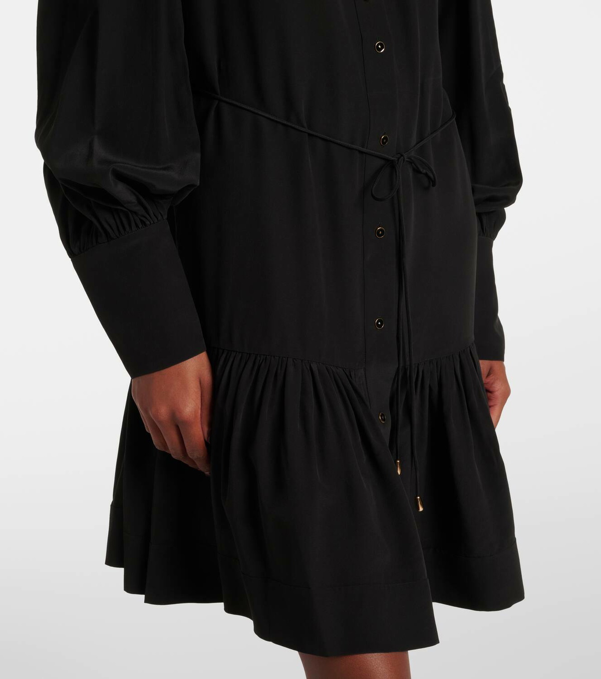 ZIMMERMANN ジマーマン ワンピース Belted ruffled shirt 974477 Zimmermann Belted ruffled shirt dress Zimmermann