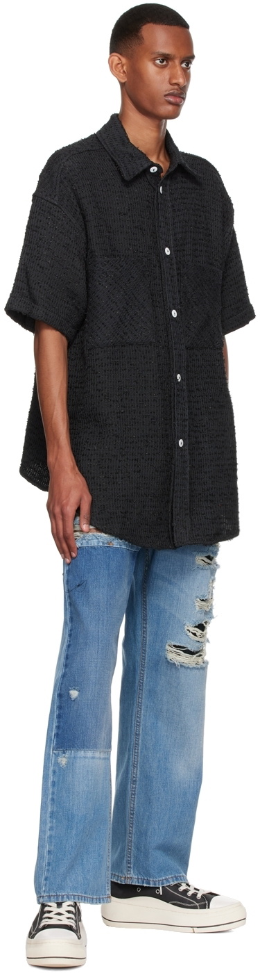 Faith Connexion Black Cotton & Nylon Shirt