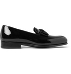 TOM FORD - Bow-Trimmed Patent-Leather Loafers - Men - Black