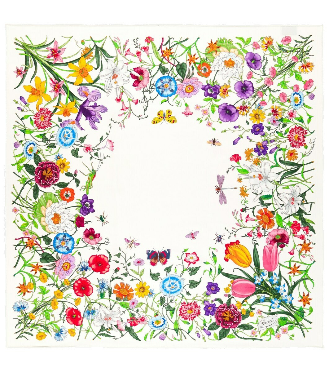 Gucci Floral silk scarf Gucci