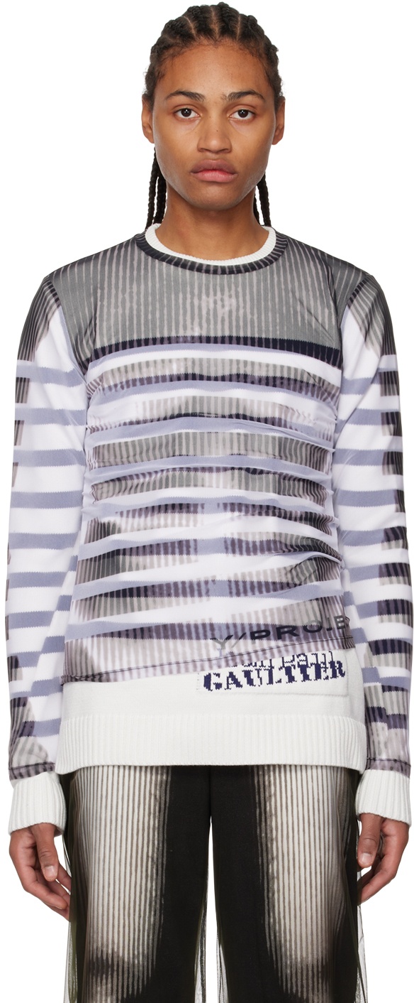 Y/Project White Jean Paul Gaultier Edition Sweater Y/Project
