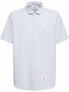 THOM BROWNE - Striped Cotton Straight Fit Shirt