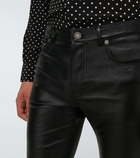 Saint Laurent - Skinny-fit stretch leather pants