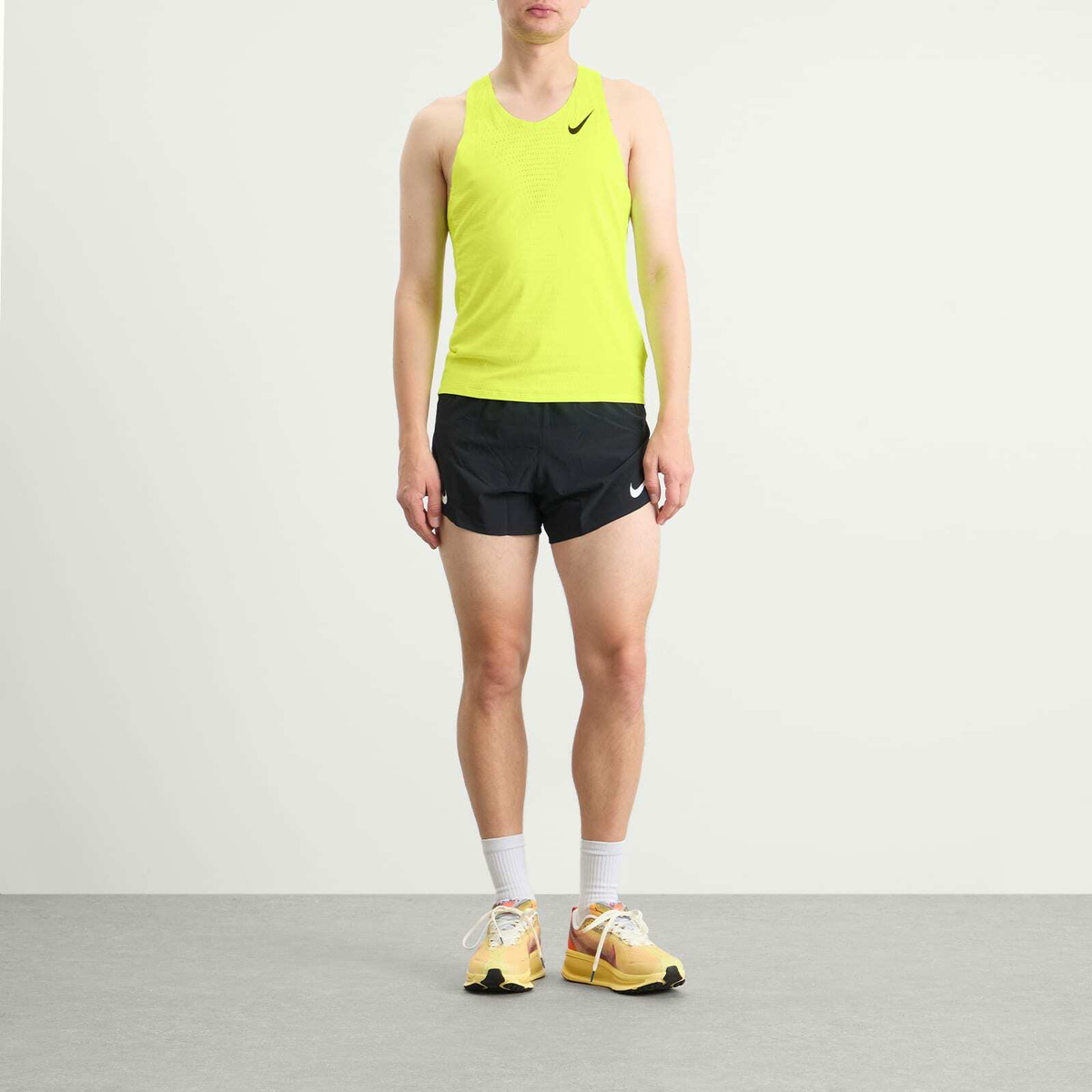 Nike Aeroswift Singlet in Volt/Black