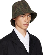Engineered Garments Green Camouflage Bucket Hat