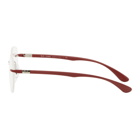 Ray-Ban Red Rimless Hexagonal Glasses