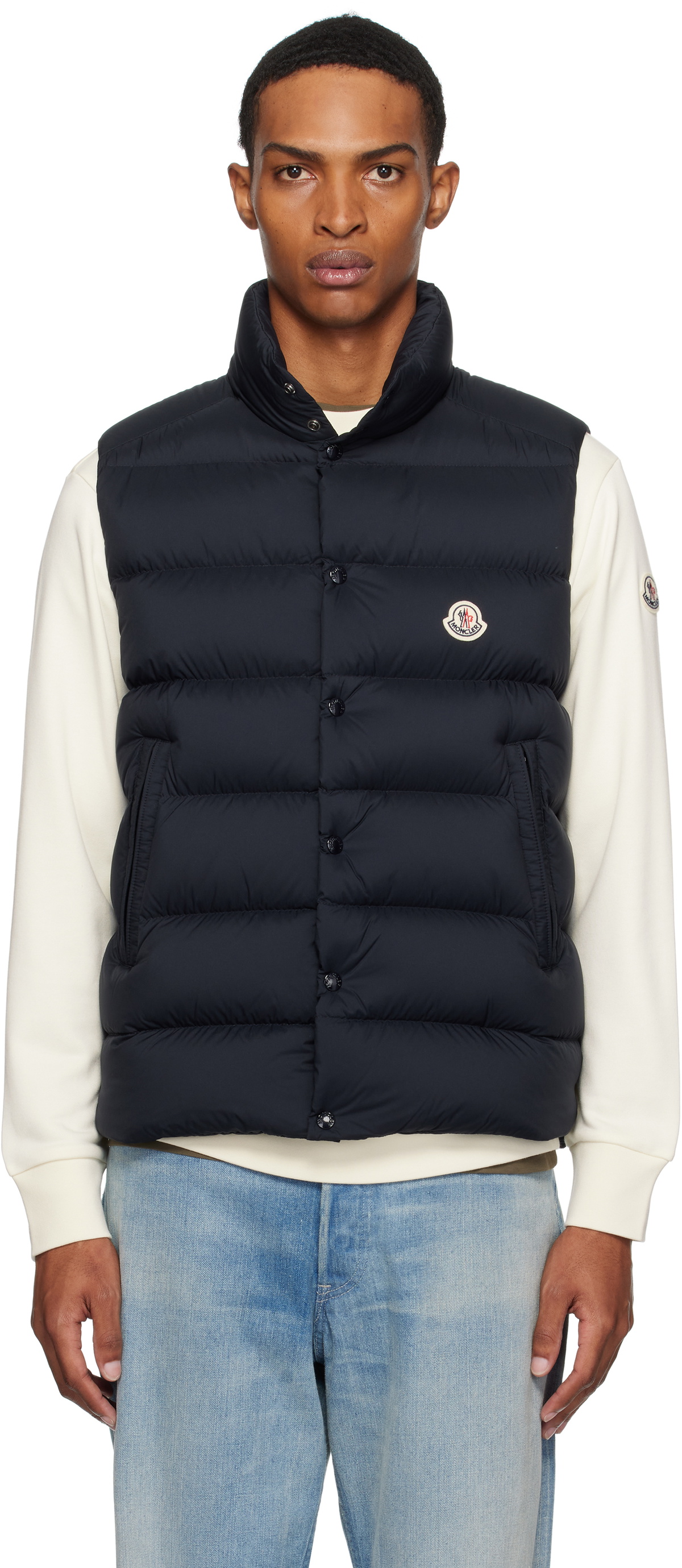 Moncler Navy Tibb Down Vest