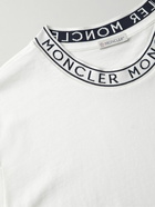 Moncler - Logo-Jacquard Cotton-Jersey T-Shirt - White