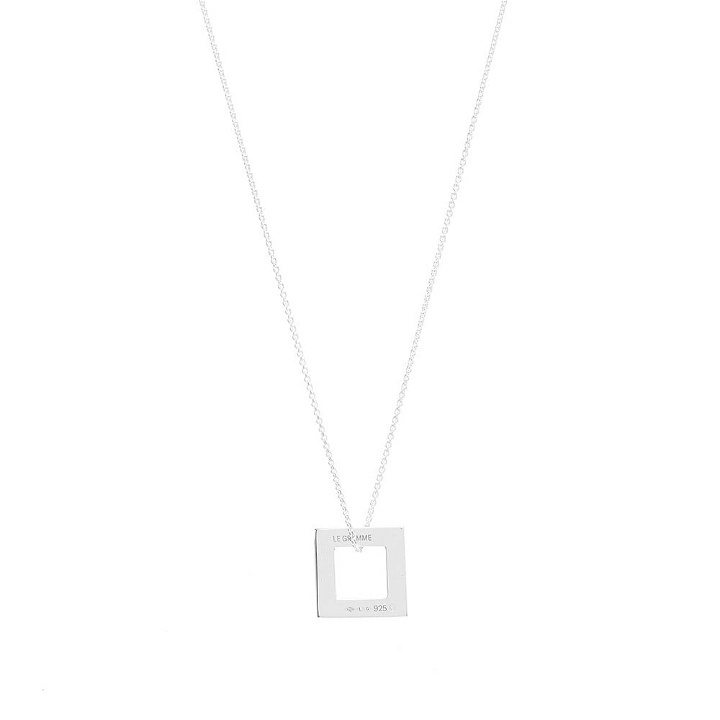 Photo: Le Gramme Men's Slick Pendant Necklace in Silver 2.9g