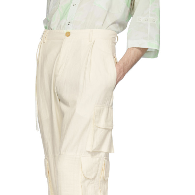 St-Henri Off-White Burning Desert Cargo Pants