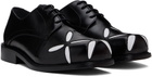 Stefan Cooke SSENSE Exclusive Black & White Slashed Square Toe Derbys