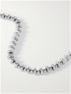 MIKIA - Hematite, Howlite and Sterling Silver Beaded Necklace