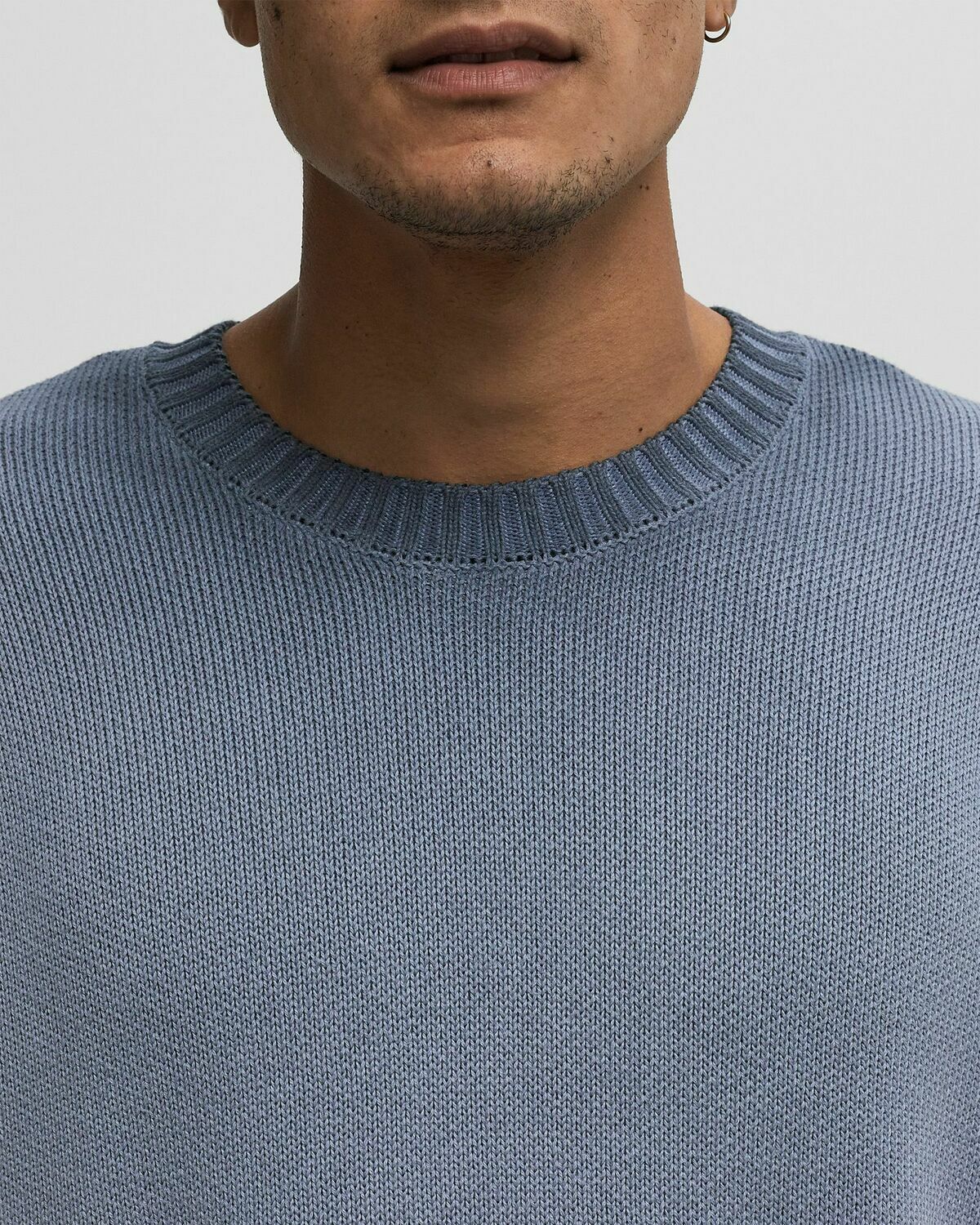 Reternity OIL WASHED KNIT SWEATER Blue Mens Pullover Reternity
