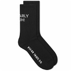 Polar Skate Co. Men's Gnarly Huh! Rib Socks in Black