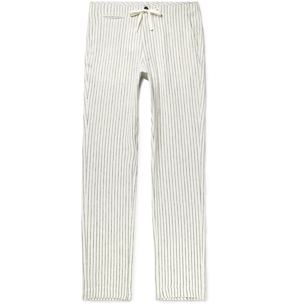 Linen Drawstring Trousers Beige