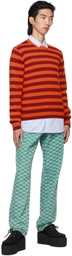 Molly Goddard SSENSE Exclusive Orange & Red Flavin Sweater