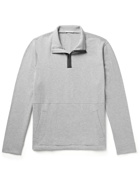 James Perse - Mélange Cotton-Blend Jersey Half-Zip Sweatshirt - Gray