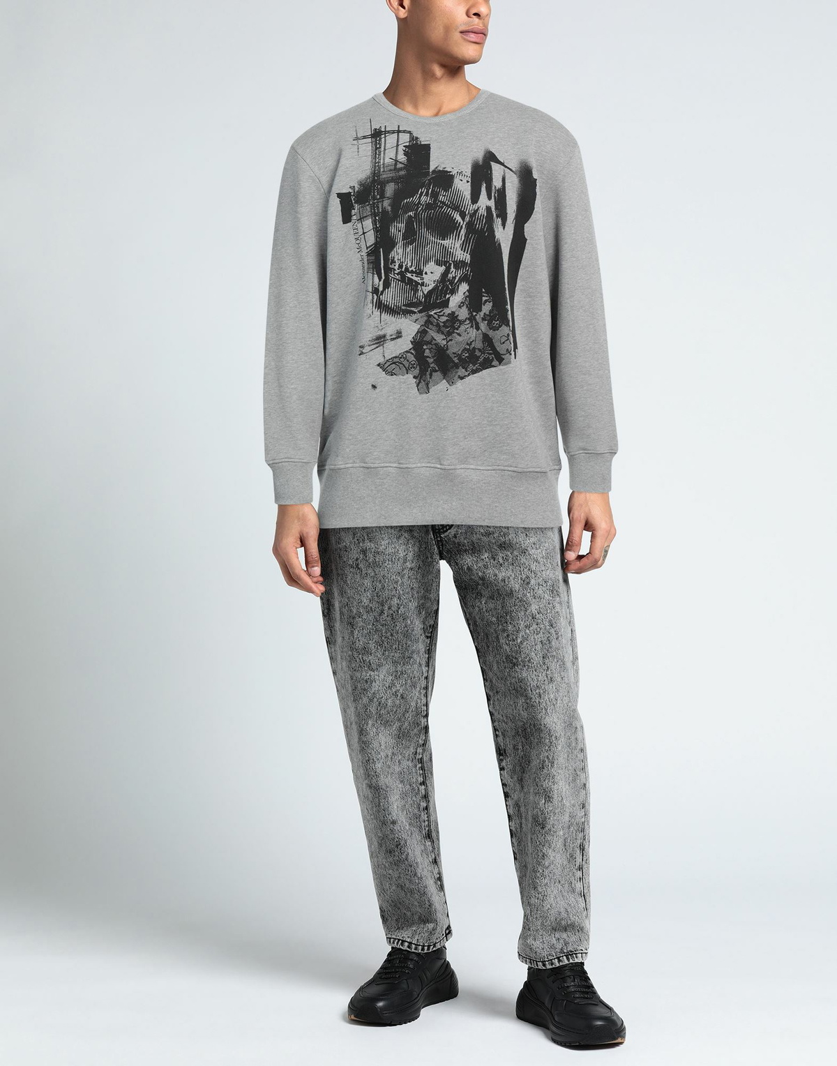 Mcqueen Mens Sweatshirt in Grey