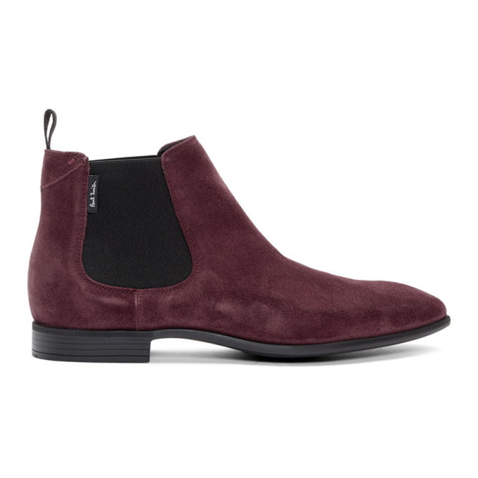 Korean kassette Gnaven PS by Paul Smith Red Suede Falconer Chelsea Boots PS by Paul Smith