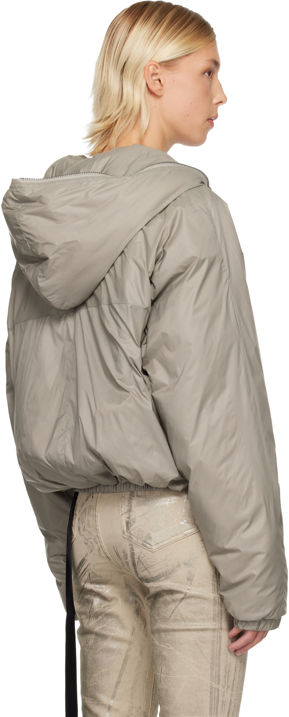 Rick Owens DRKSHDW Taupe Concordians Sealed Windbreaker Jacket