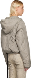 Rick Owens DRKSHDW Taupe Concordians Sealed Windbreaker Jacket