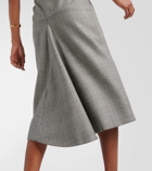Alexander McQueen Prince of Wales checked wool midi skirt