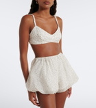 SIR Polka-dot silk organza bra top
