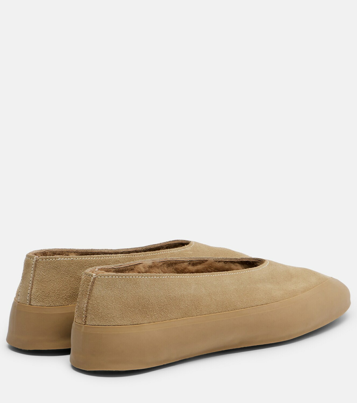 Le Monde Béryl Apres Ski shearling-lined suede ballet flats