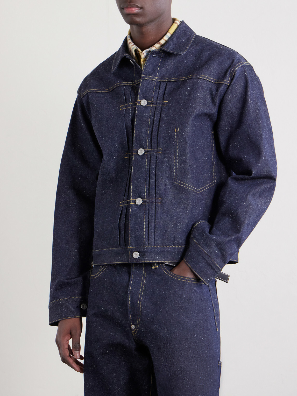 Human Made - Pleated Denim Jacket - Blue Human Made