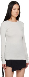 Ann Demeulemeester Gray Fanie Long Sleeve T-Shirt