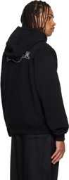 Casablanca Black 'Casa' Chrome Full Zip Hoodie