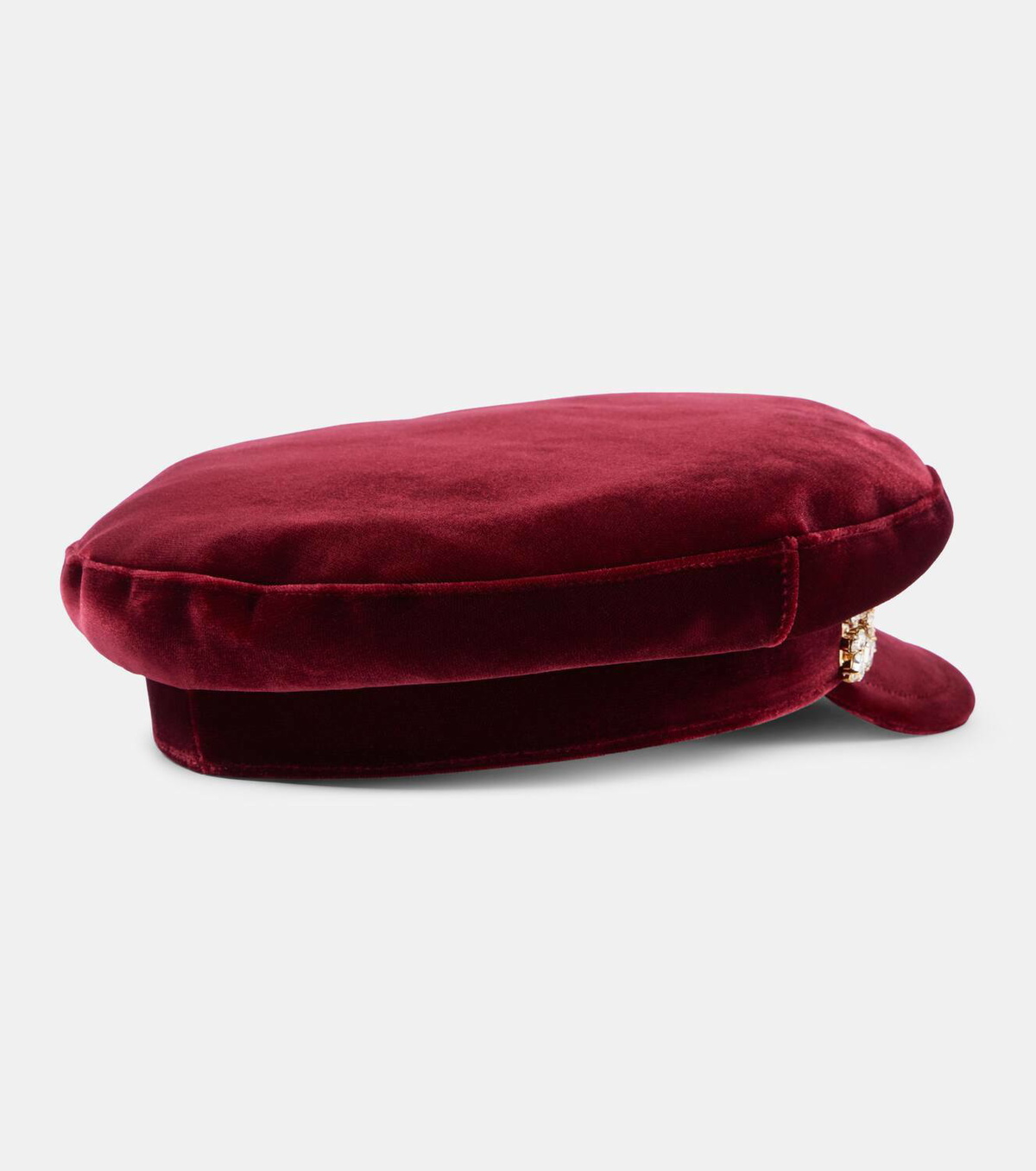Roger Vivier Baker Boy velvet newsboy cap