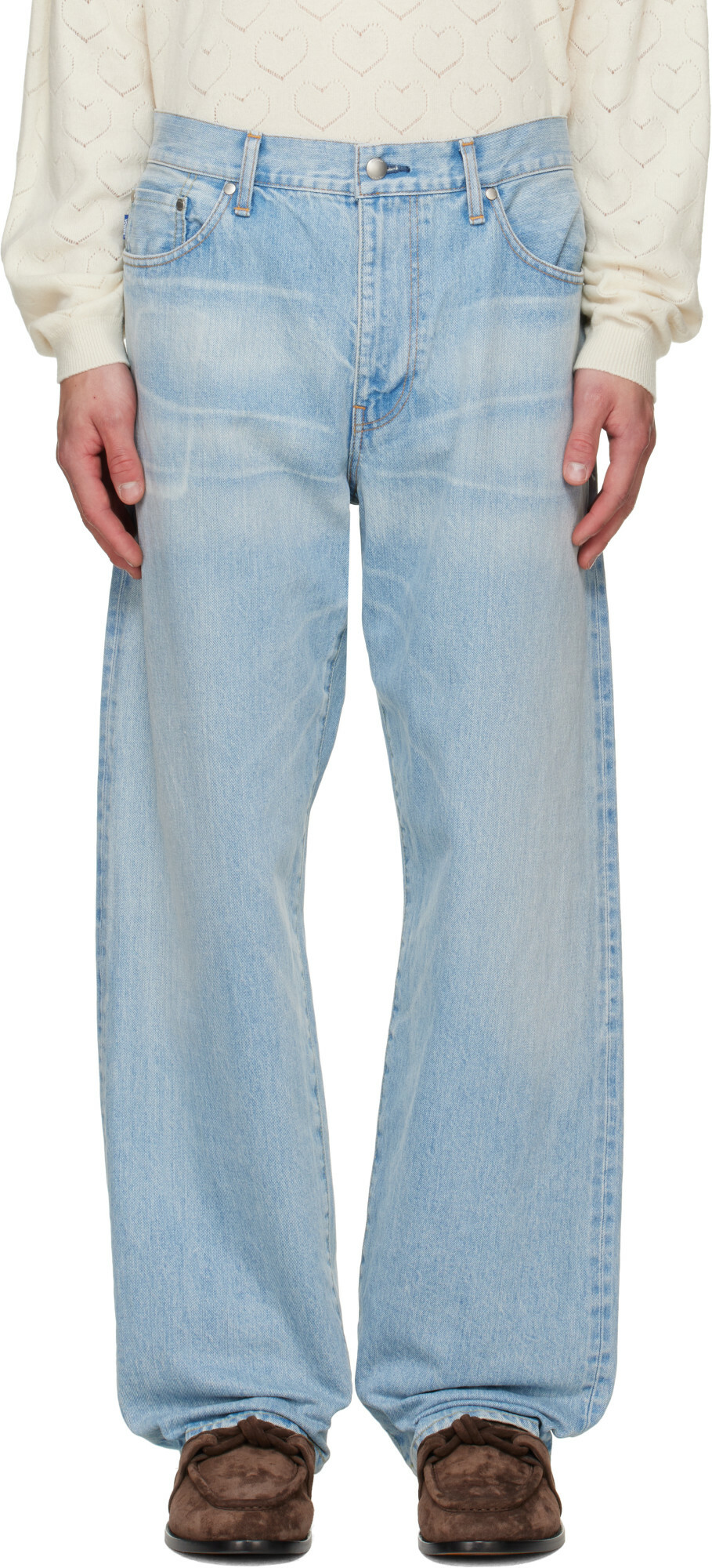 vowels Blue Baggy Jeans