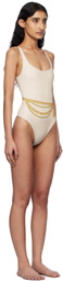 Versace Underwear Off-White Square Neck Swimsuit