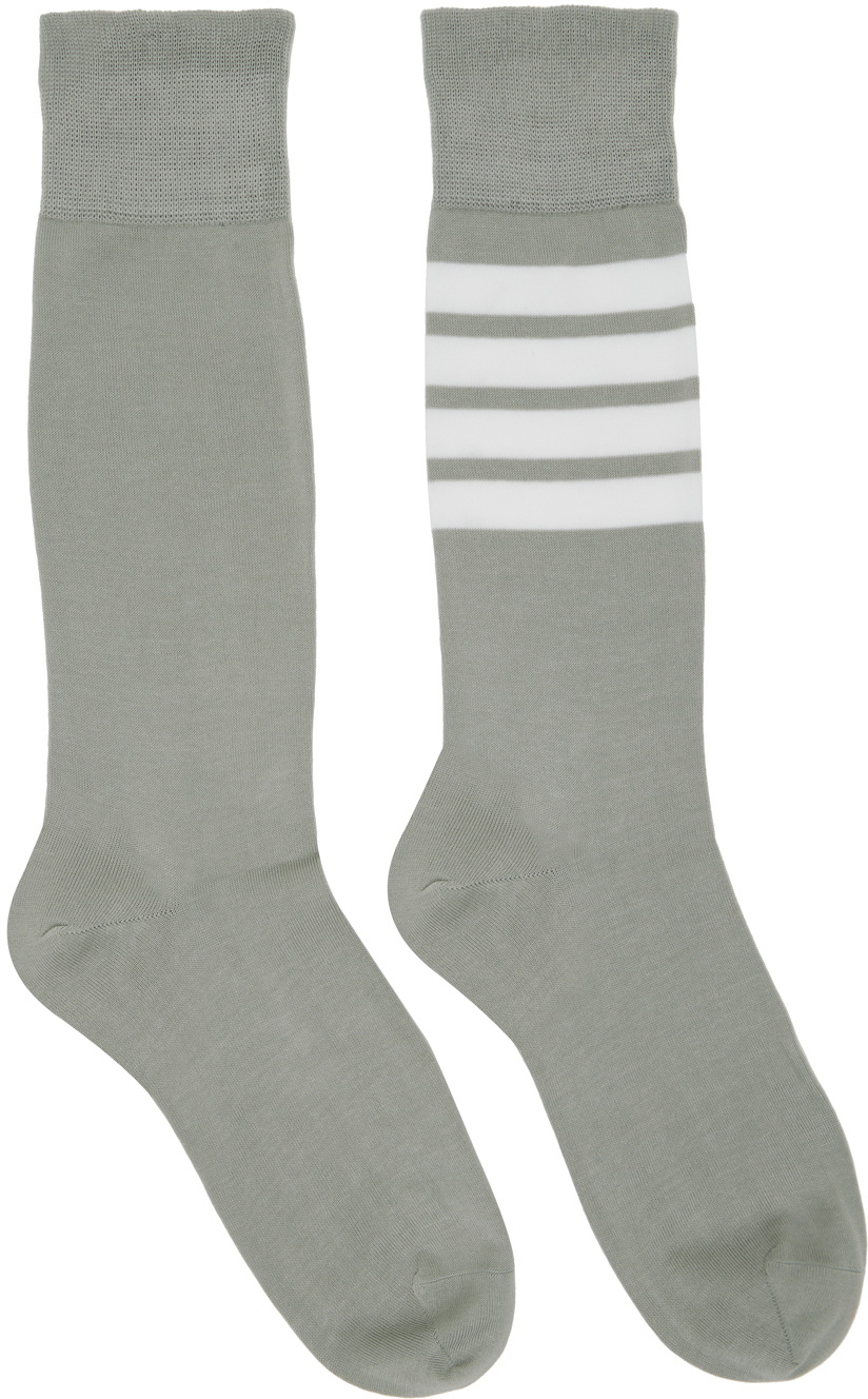 Thom Browne White RWB Stripe Athletic Socks Thom Browne
