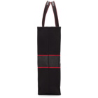 Alexander McQueen Black and Red Selvedge East West Tote